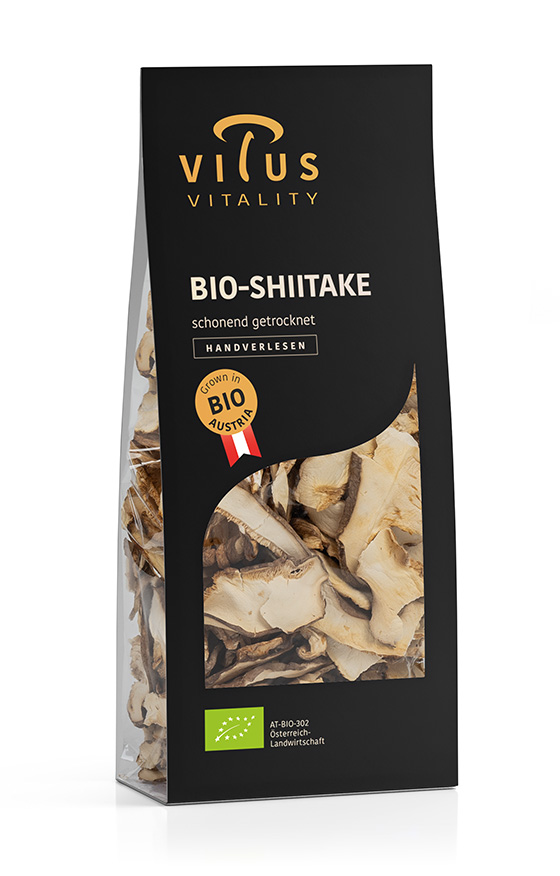 Bio-Shiitake, schonend getrocknet - 25 g